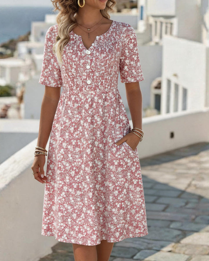 Isabel | Vestido Midi Floral Liviano y Suelto