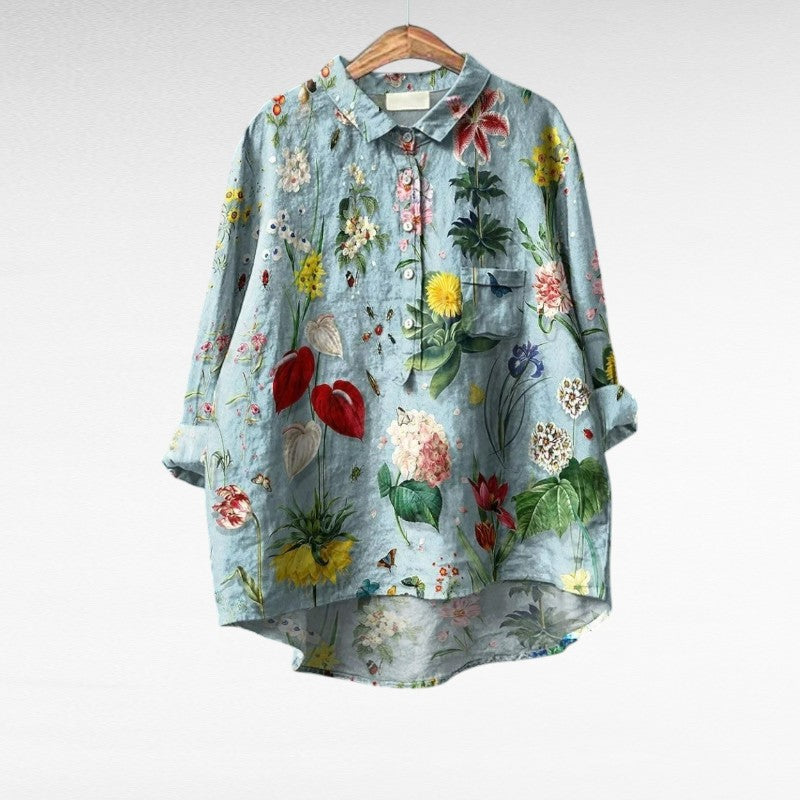 Béatrice | Elegante Blusa de Verano en Lino" can be rewritten as:

"Béatrice | Sofisticada Blusa de Verano de Lino