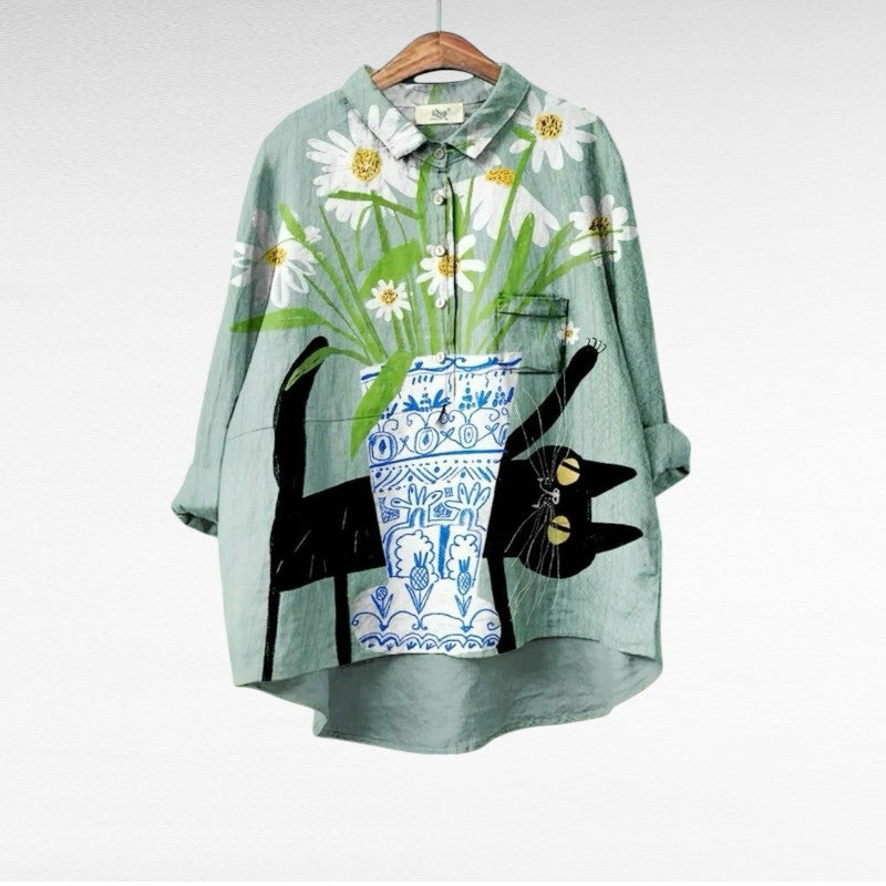 Alice | Chic Linen Blouse for Summer Elegance