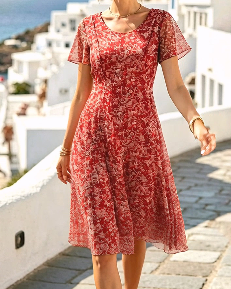 Ana | Vestido midi floral ligero y fluido