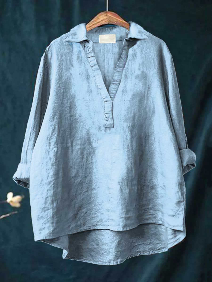 Andrea | Sofisticada Blusa de Verano en Lino