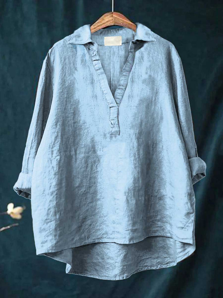 Andrea | Sofisticada Blusa de Verano en Lino