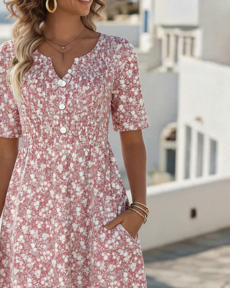 Isabel | Vestido Midi Floral Liviano y Suelto