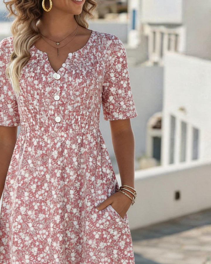Isabel | Vestido Midi Floral Liviano y Suelto