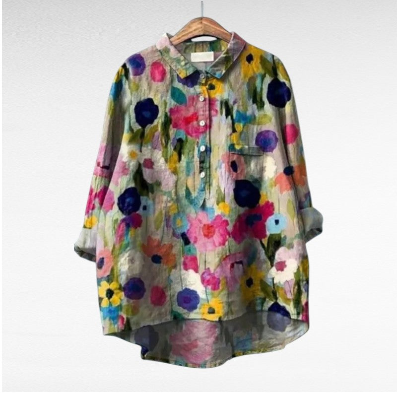 Claire | Elegante Blusa de Verano en Lino