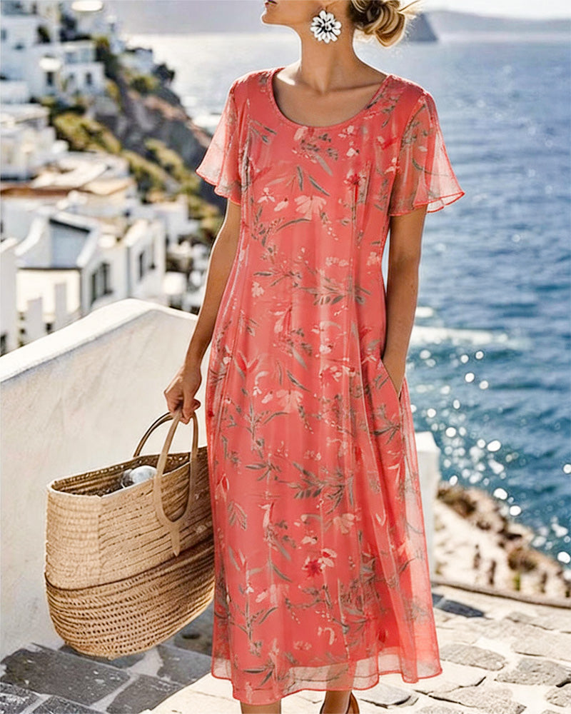 Andressa | Vestido midi floral ligero y fluido