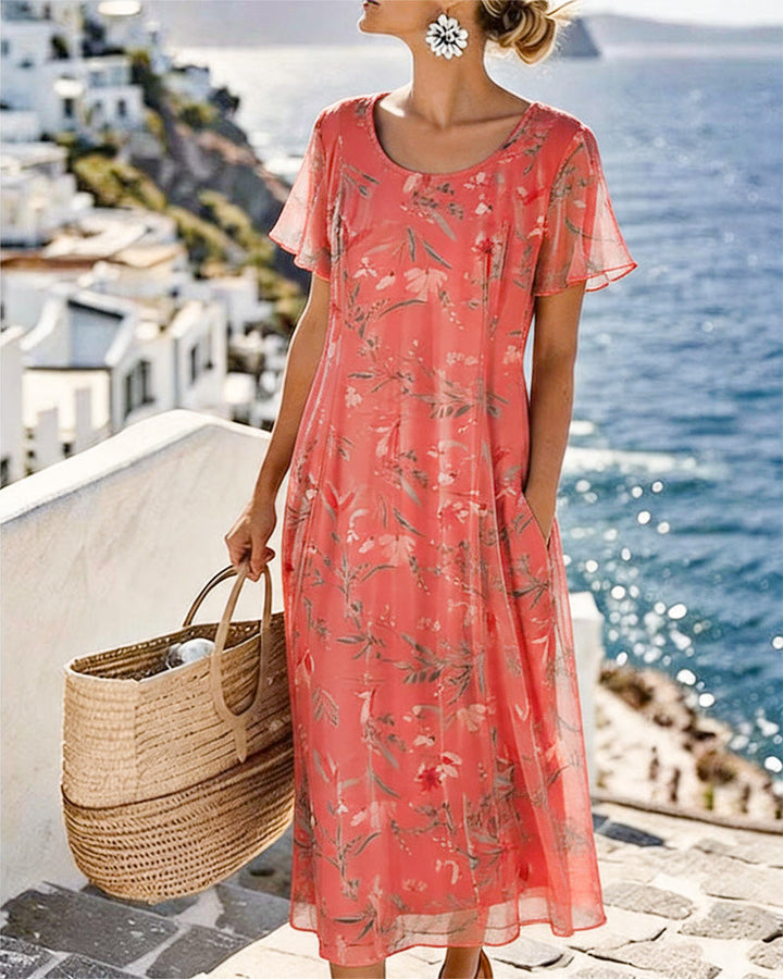Andressa | Vestido midi floral ligero y fluido