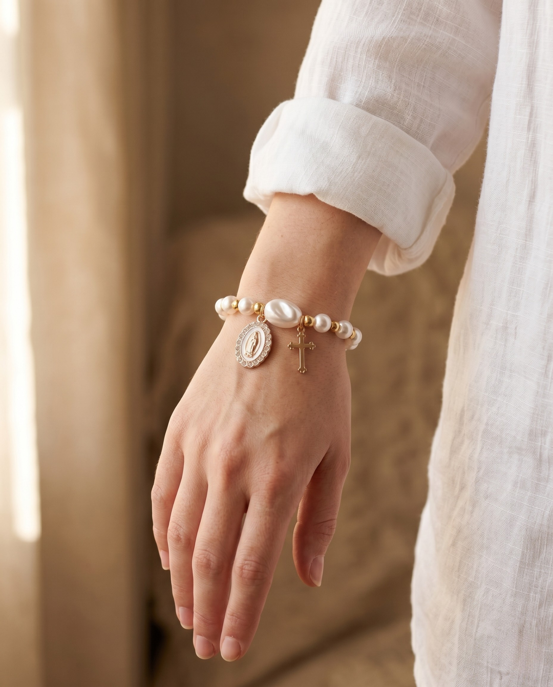 Pulsera Perlas de la Fe