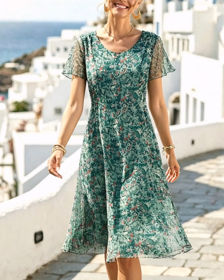 Ana | Vestido midi floral ligero y fluido