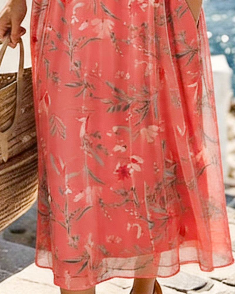 Andressa | Vestido midi floral ligero y fluido