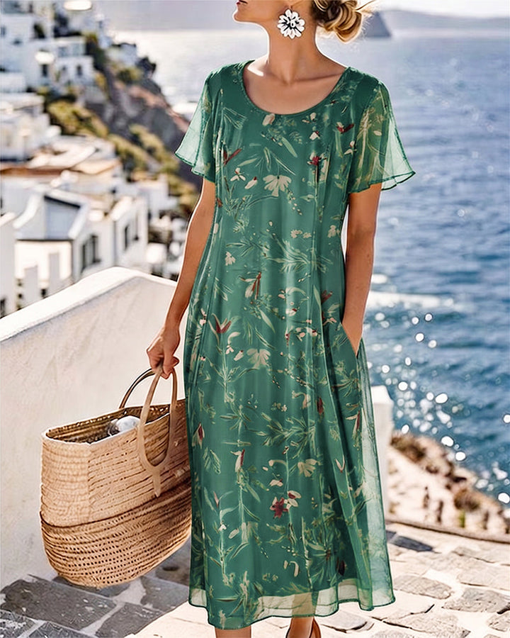 Andressa | Vestido midi floral ligero y fluido