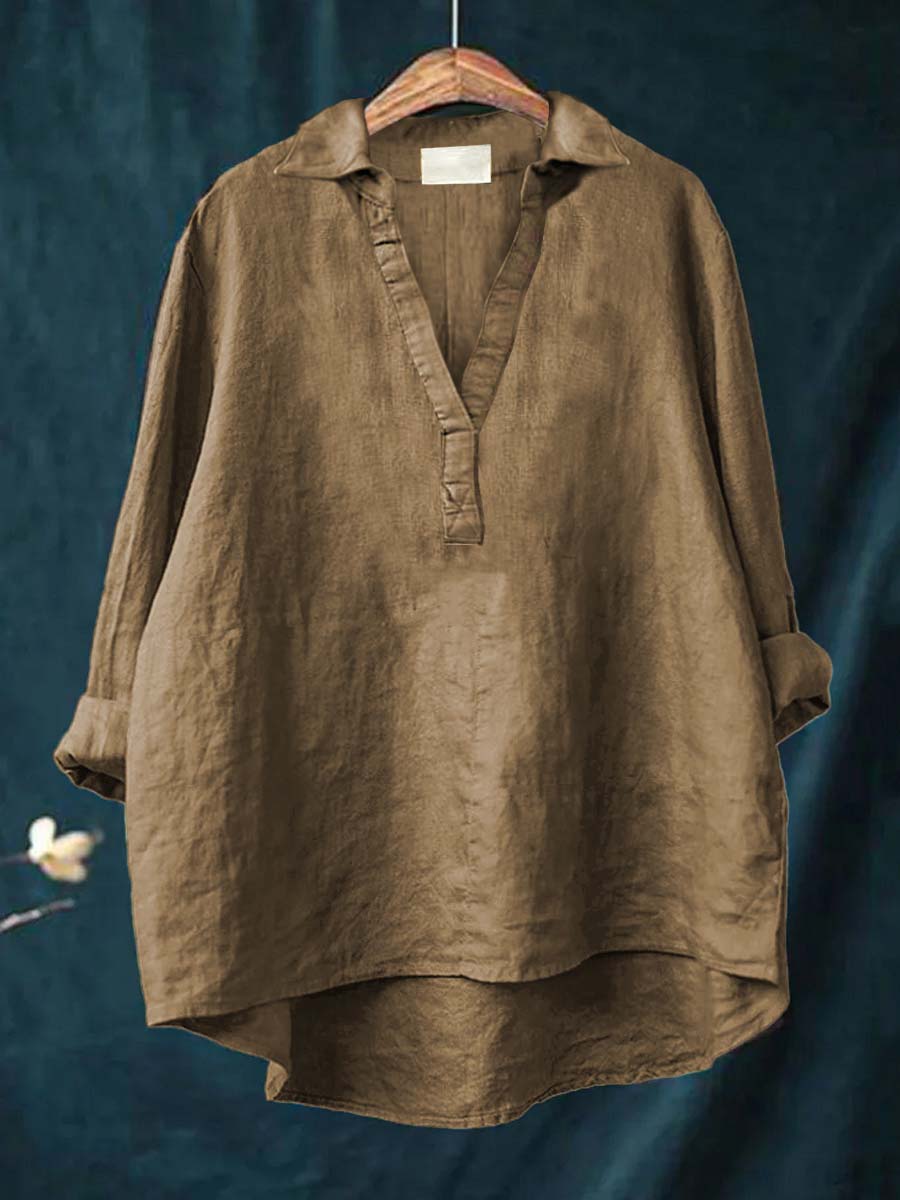 Andrea | Sofisticada Blusa de Verano en Lino