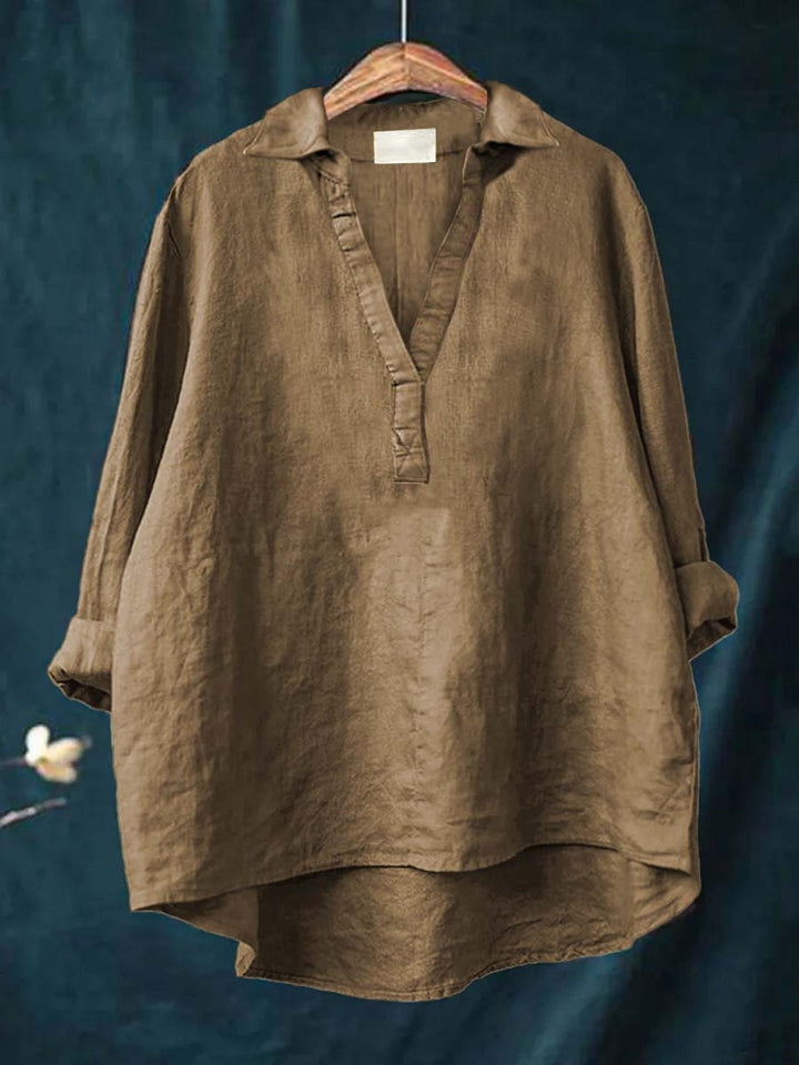 Andrea | Sofisticada Blusa de Verano en Lino
