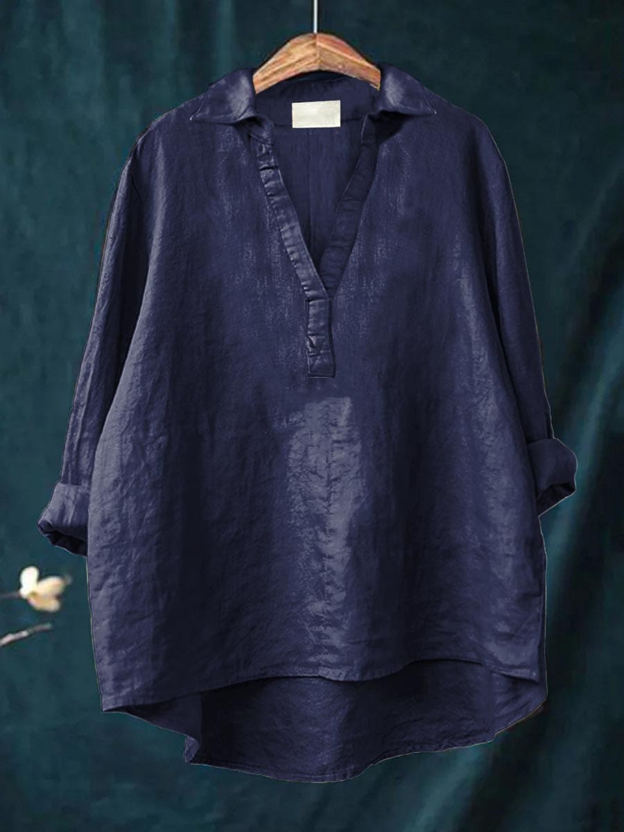 Andrea | Sofisticada Blusa de Verano en Lino