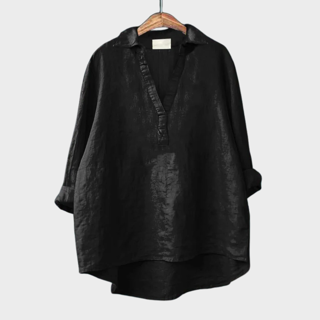 Andrea | Sofisticada Blusa de Verano en Lino