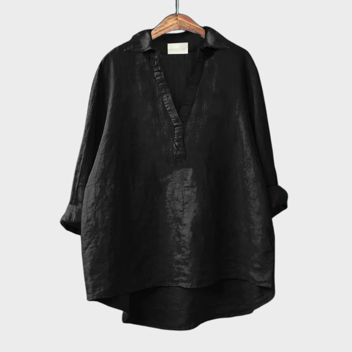 Andrea | Sofisticada Blusa de Verano en Lino