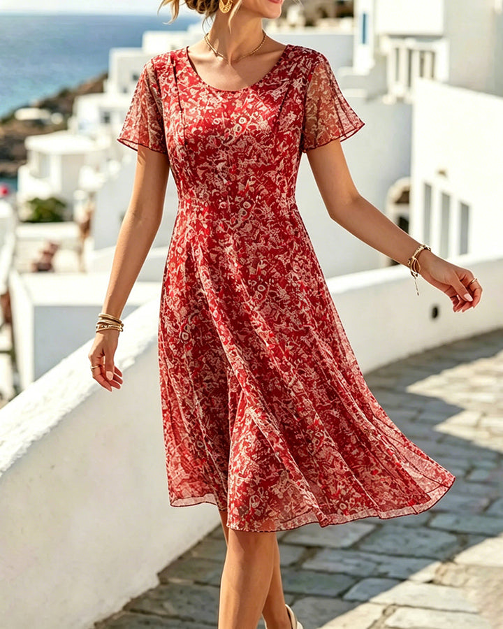 Ana | Vestido midi floral ligero y fluido