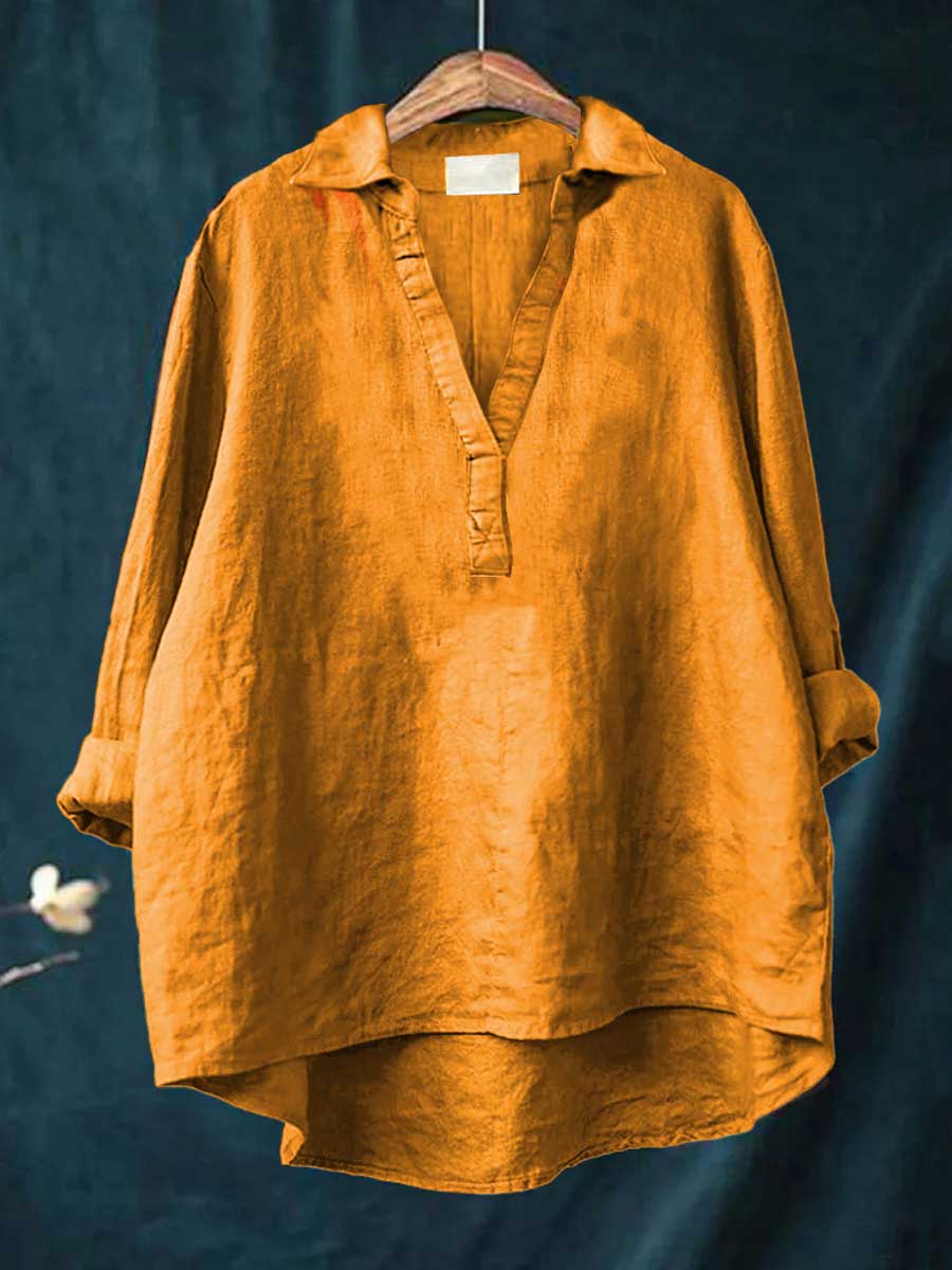 Andrea | Sofisticada Blusa de Verano en Lino