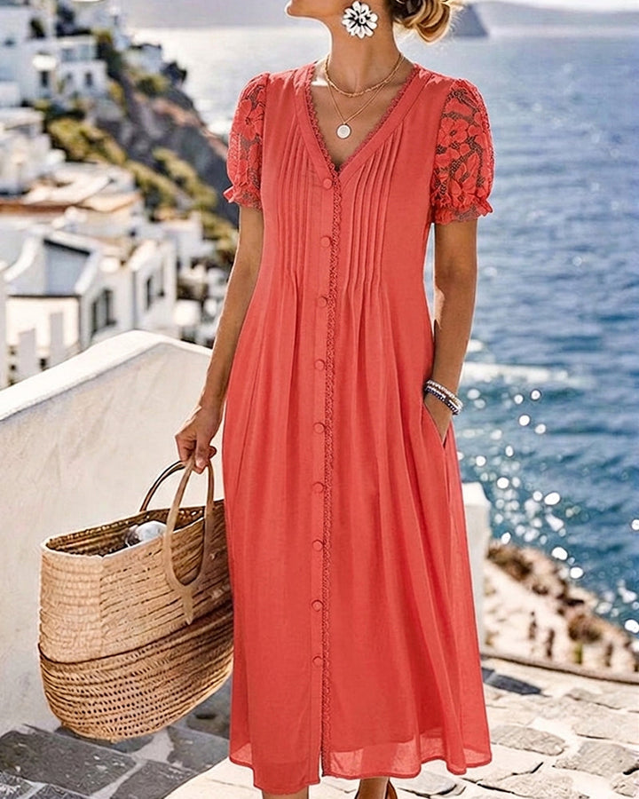 Sara | Vestido midi floral ligero y fluido