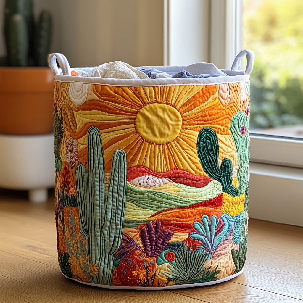 Canasta de Ropa Hecha a Mano Sol Radiante