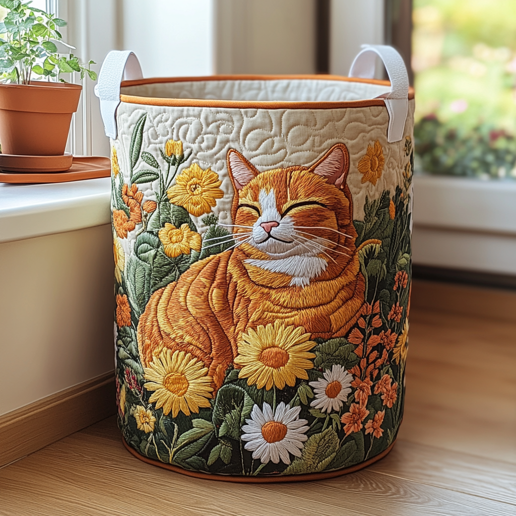 Canasta de Ropa Artesanal - Estilo de Gato Forestal