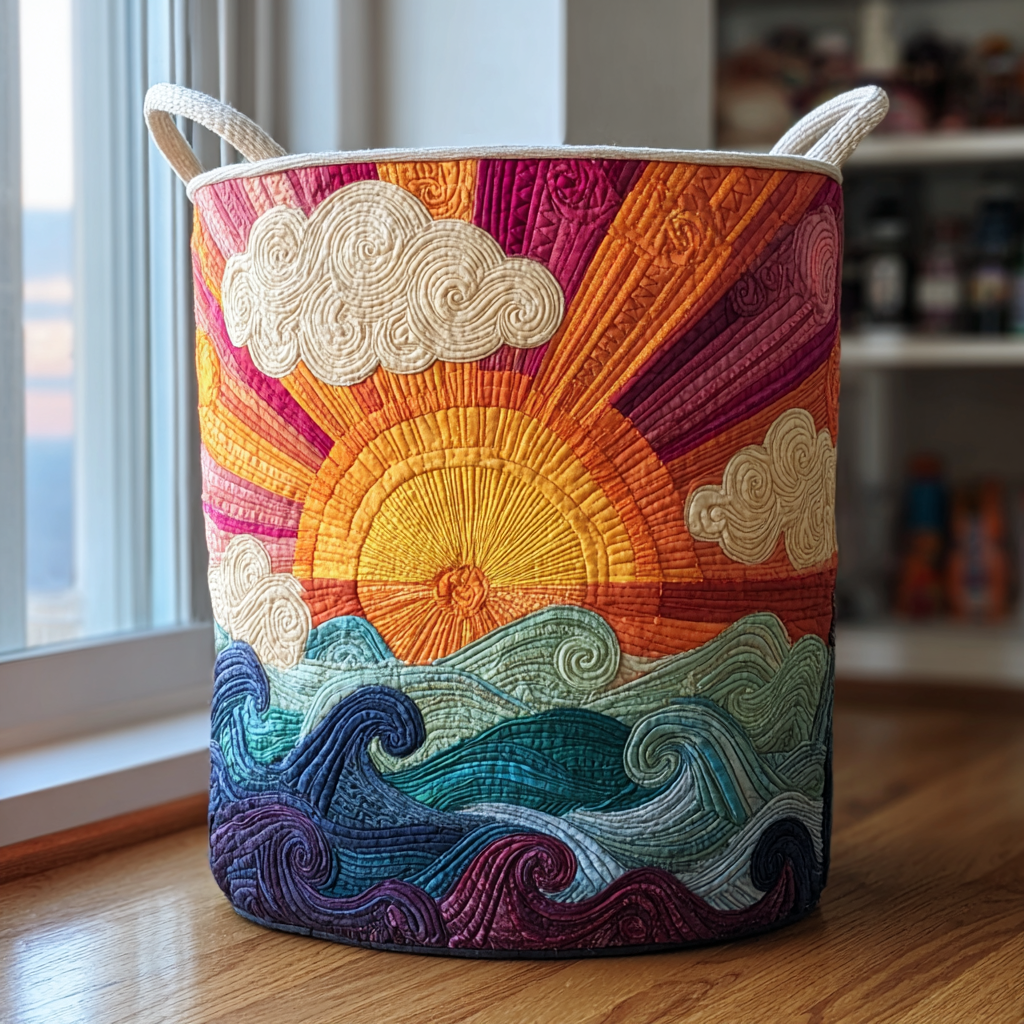Canasta de Ropa Hecha a Mano Sol Radiante