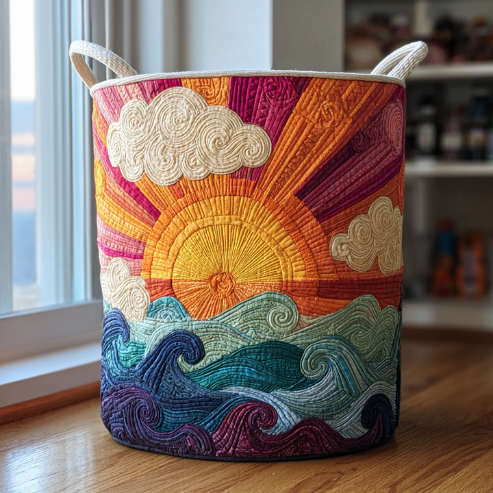 Canasta de Ropa Hecha a Mano Sol Radiante