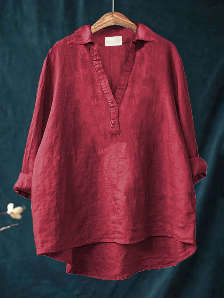 Andrea | Sofisticada Blusa de Verano en Lino