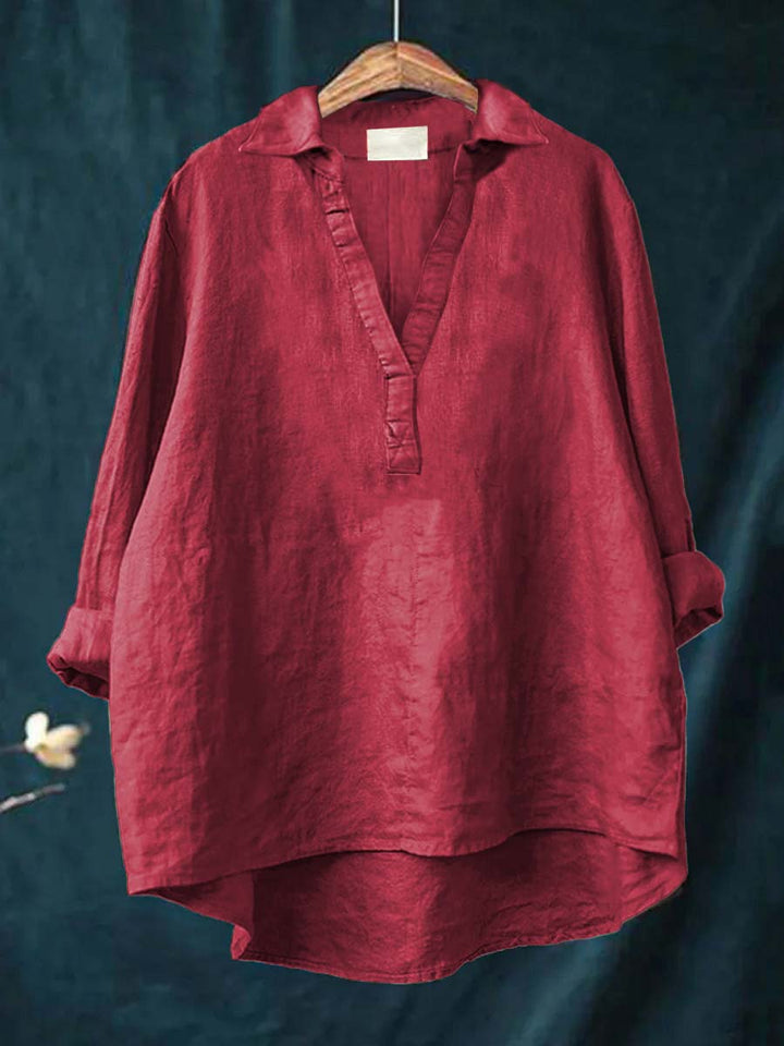 Andrea | Sofisticada Blusa de Verano en Lino