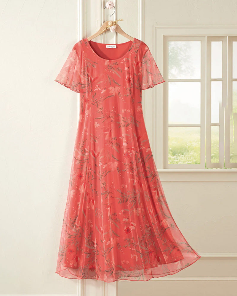 Andressa | Vestido midi floral ligero y fluido
