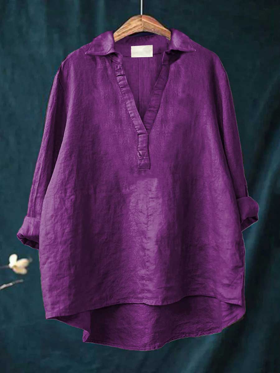 Andrea | Sofisticada Blusa de Verano en Lino