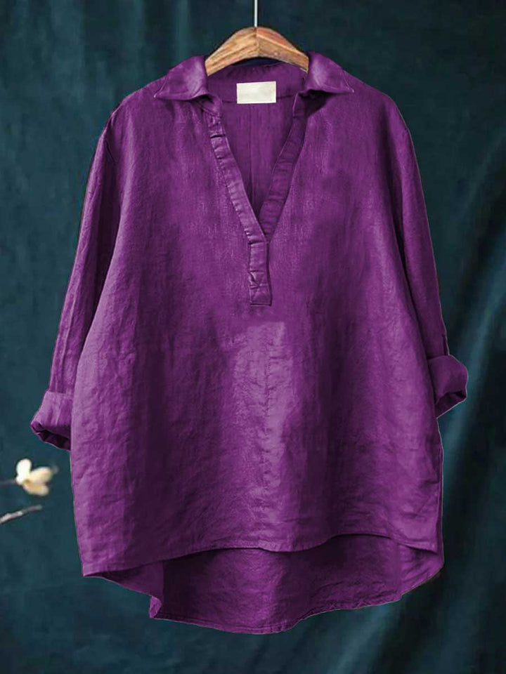 Andrea | Sofisticada Blusa de Verano en Lino